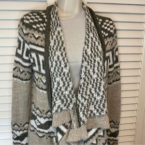 ABERCROMBIE & FITCH WOOL BLEND  OPEN FRONT SWEATER